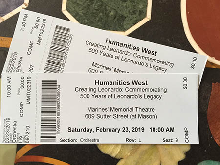tickets to Leonardo's Knots at Humanties West